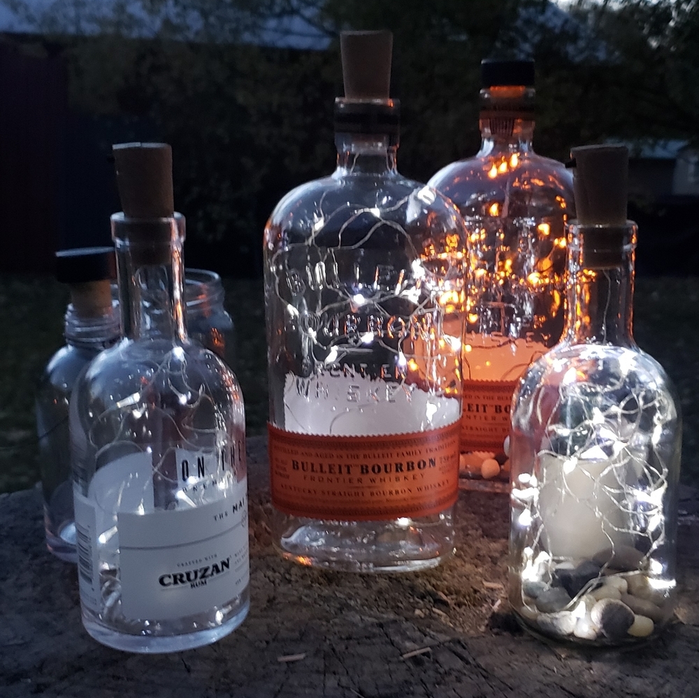 Bulleit Bourbon Liquor Bottle Lights/Luminaries